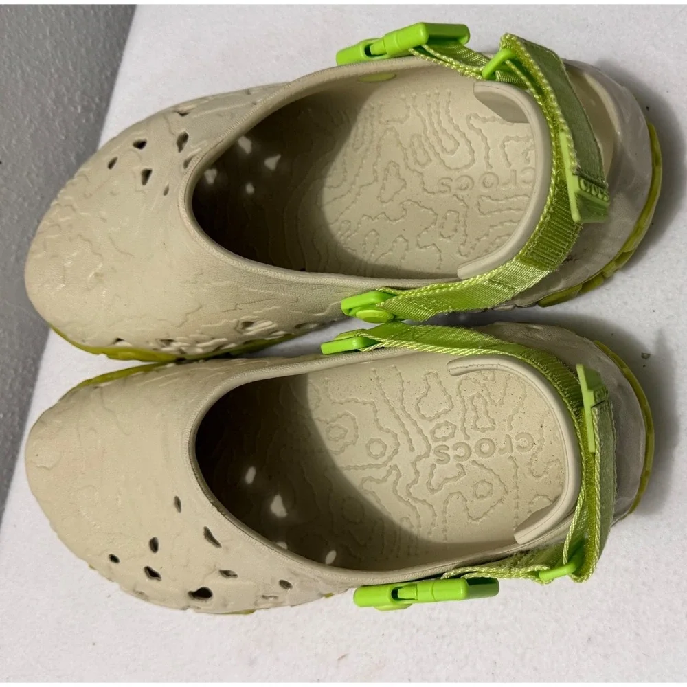Crocs Echo Clog Desert Grass Limeade Mens 10 Womens 12 Sporty Sandal